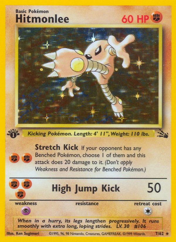 Hitmonlee (7/62) [Fossil 1st Edition] | Rock City Comics