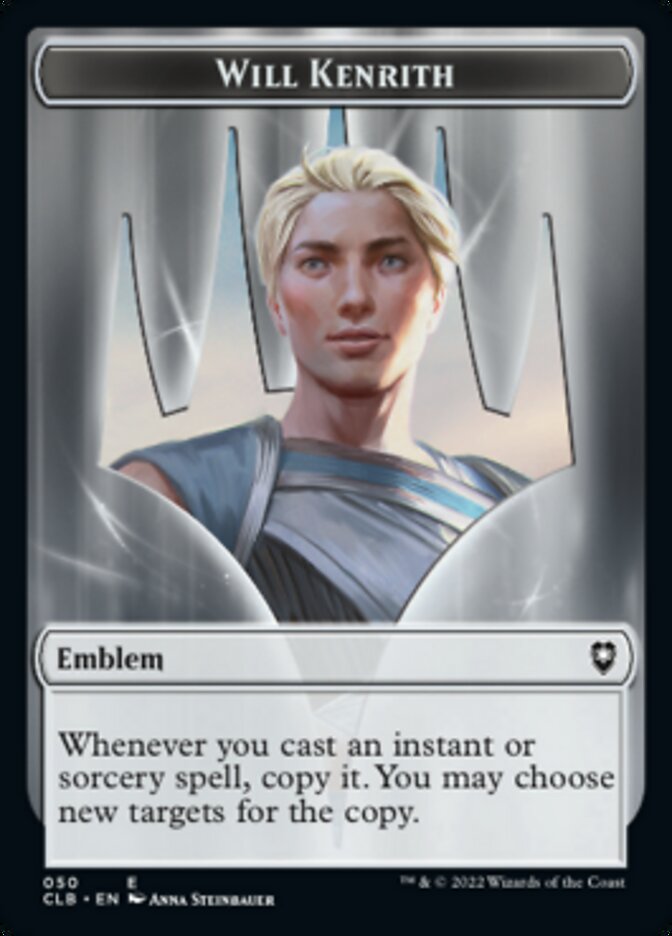 Will Kenrith Emblem // Copy Double-sided Token [Commander Legends: Battle for Baldur's Gate Tokens] | Rock City Comics