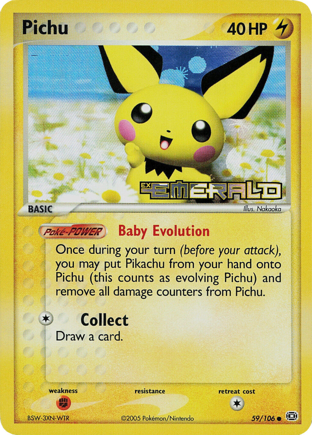 Pichu (59/106) (Stamped) [EX: Emerald] | Rock City Comics