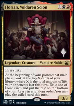 Florian, Voldaren Scion (Promo Pack) [Innistrad: Midnight Hunt Promos] | Rock City Comics