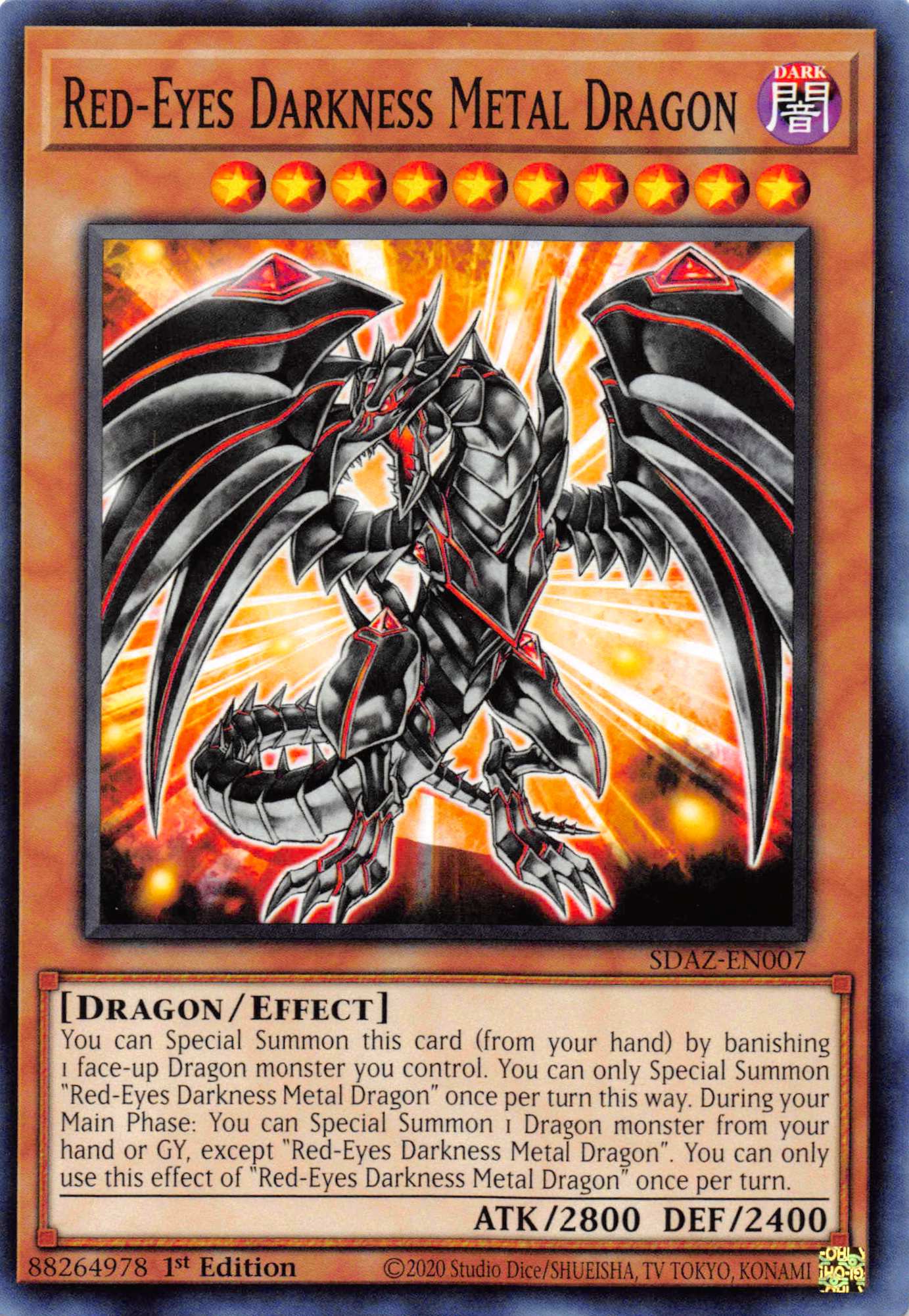 Red-Eyes Darkness Metal Dragon [SDAZ-EN007] Common | Rock City Comics