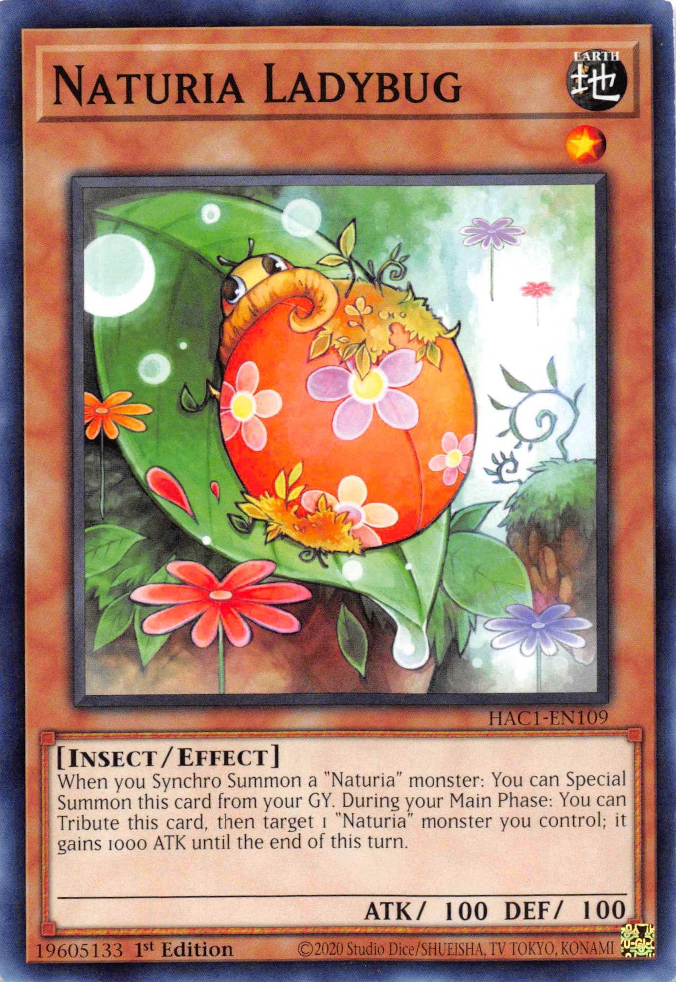 Naturia Ladybug (Duel Terminal) [HAC1-EN109] Parallel Rare | Rock City Comics