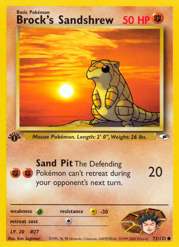 Brock's Sandshrew (72/132) [Gym Heroes 1st Edition] | Rock City Comics