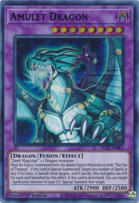 Amulet Dragon (Blue) [DLCS-EN005] Ultra Rare | Rock City Comics