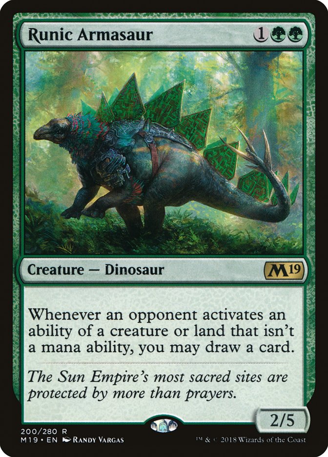 Runic Armasaur [Core Set 2019] | Rock City Comics