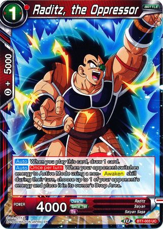 Raditz, the Oppressor [BT7-003] | Rock City Comics