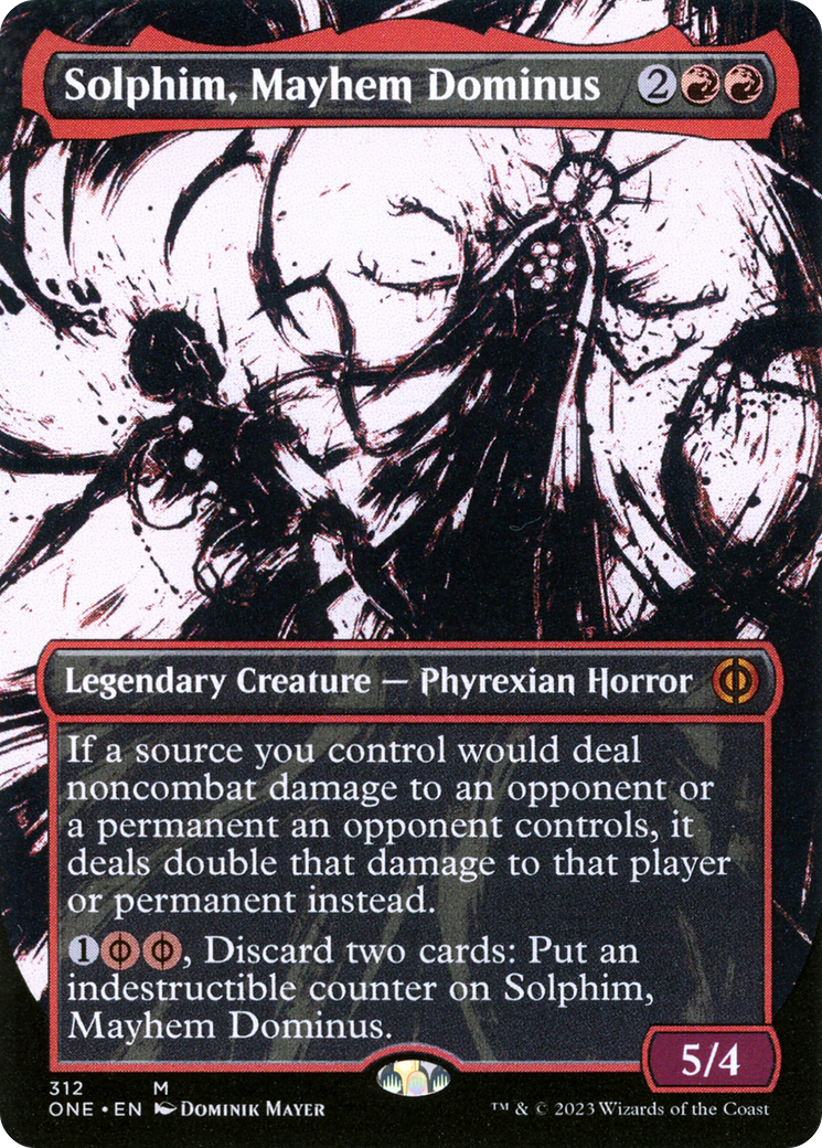 Solphim, Mayhem Dominus (Borderless Ichor) [Phyrexia: All Will Be One] | Rock City Comics