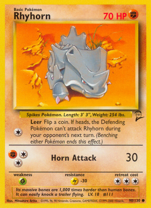 Rhyhorn (90/130) [Base Set 2] | Rock City Comics