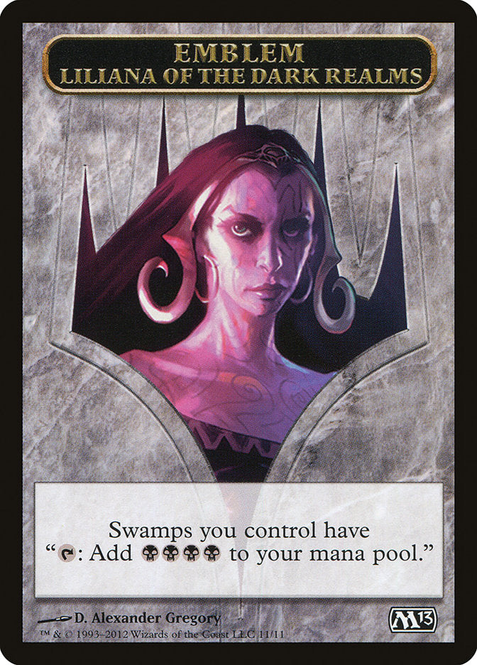 Liliana of the Dark Realms Emblem [Magic 2013 Tokens] | Rock City Comics