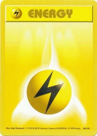 Lightning Energy (100/102) [Base Set Shadowless Unlimited] | Rock City Comics