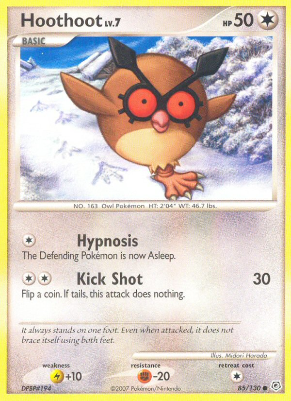 Hoothoot (85/130) [Diamond & Pearl: Base Set] | Rock City Comics