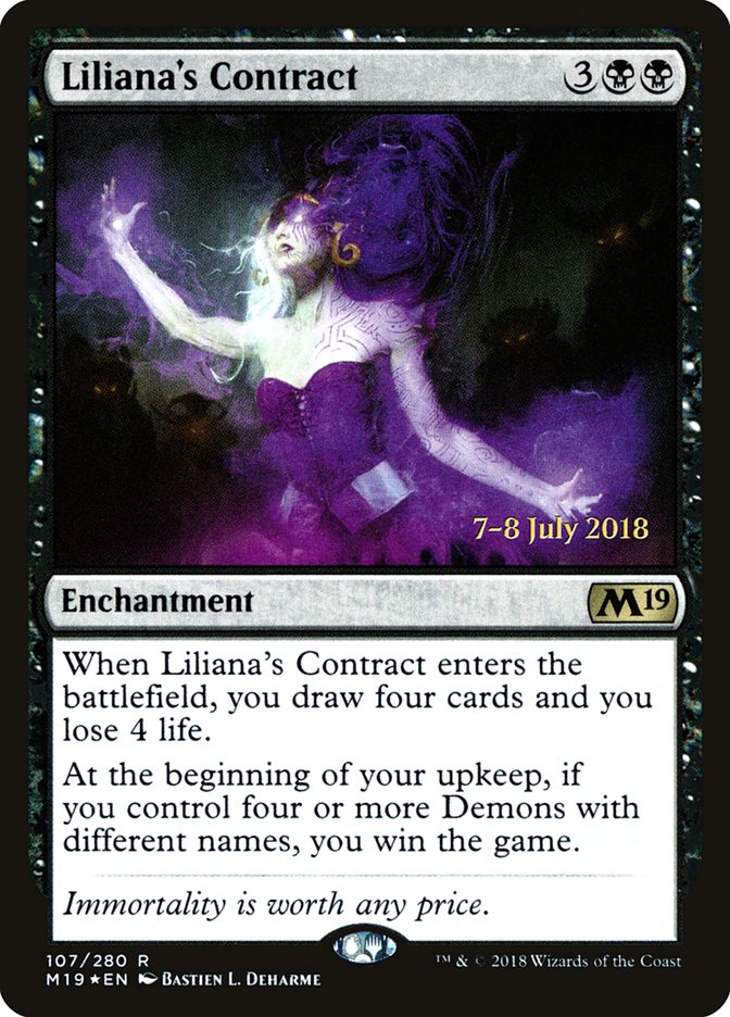 Liliana's Contract  [Core Set 2019 Prerelease Promos] | Rock City Comics