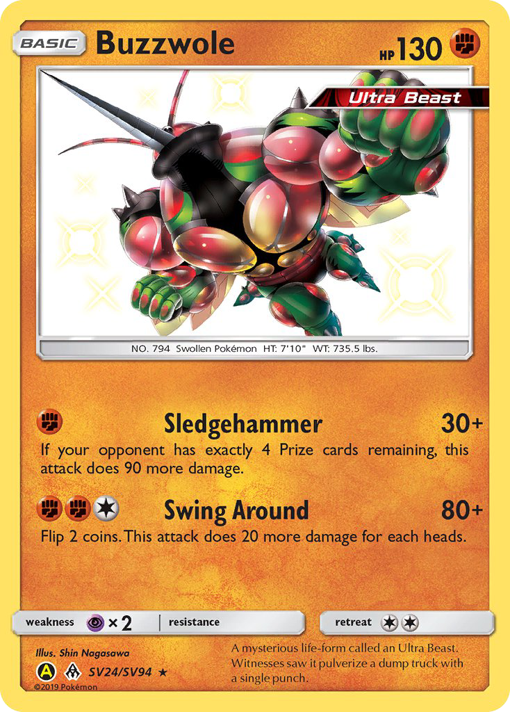 Buzzwole (SV24/SV94) [Sun & Moon: Hidden Fates - Shiny Vault] | Rock City Comics