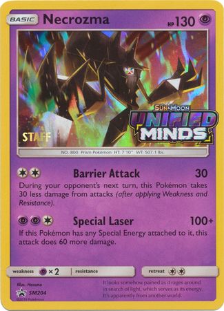 Necrozma (SM204) (Staff Prerelease Promo) [Sun & Moon: Black Star Promos] | Rock City Comics