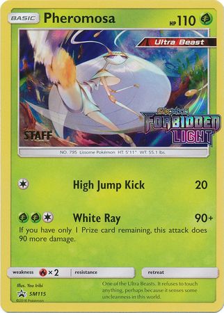 Pheromosa (SM115) (Staff Prerelease Promo) [Sun & Moon: Black Star Promos] | Rock City Comics