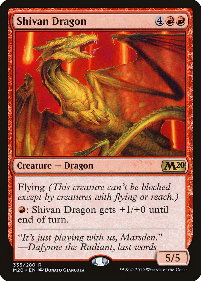 Shivan Dragon [Core Set 2020] | Rock City Comics