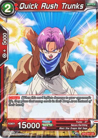 Quick Rush Trunks [BT3-011] | Rock City Comics