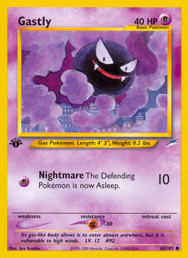 Gastly (65/105) [Neo Destiny 1st Edition] | Rock City Comics