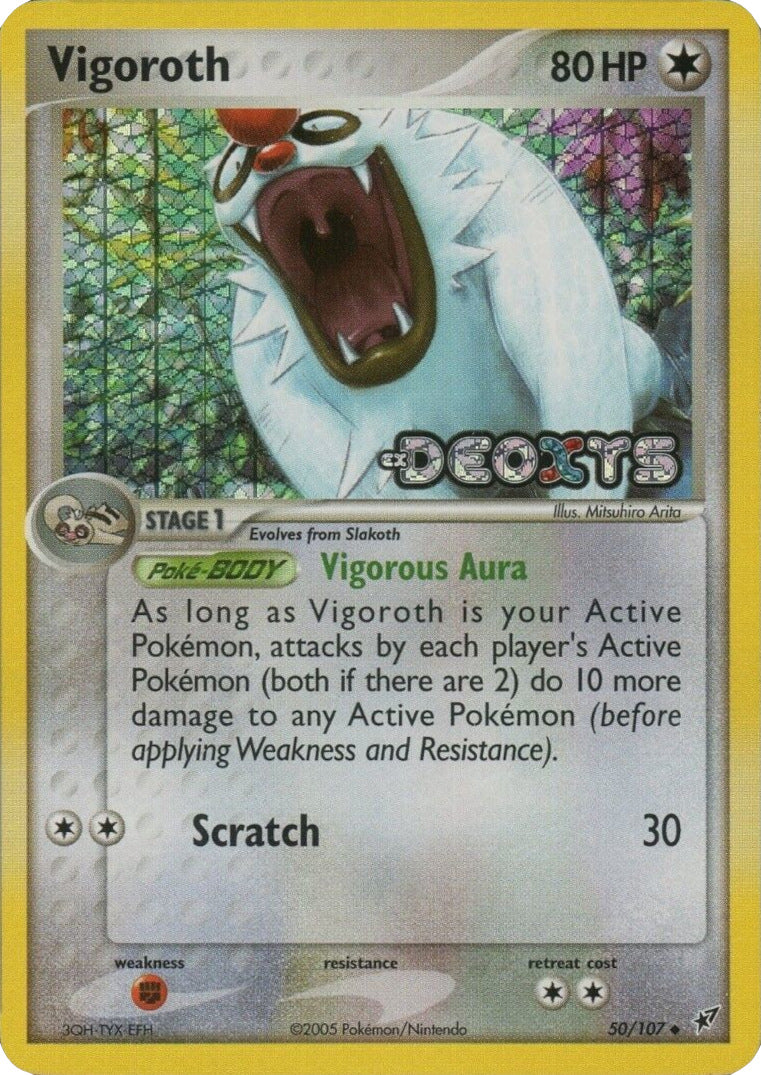 Vigoroth (50/107) (Stamped) [EX: Deoxys] | Rock City Comics