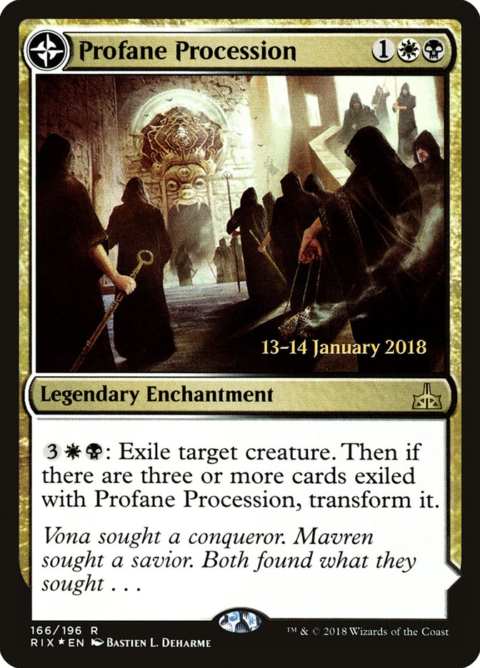 Profane Procession // Tomb of the Dusk Rose [Rivals of Ixalan Prerelease Promos] | Rock City Comics