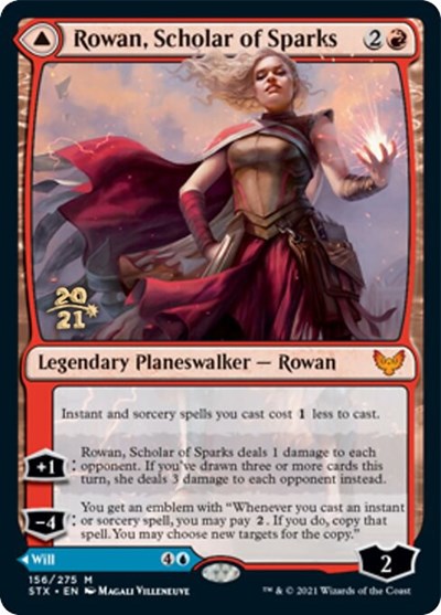 Rowan, Scholar of Sparks // Will, Scholar of Frost [Strixhaven: School of Mages Prerelease Promos] | Rock City Comics