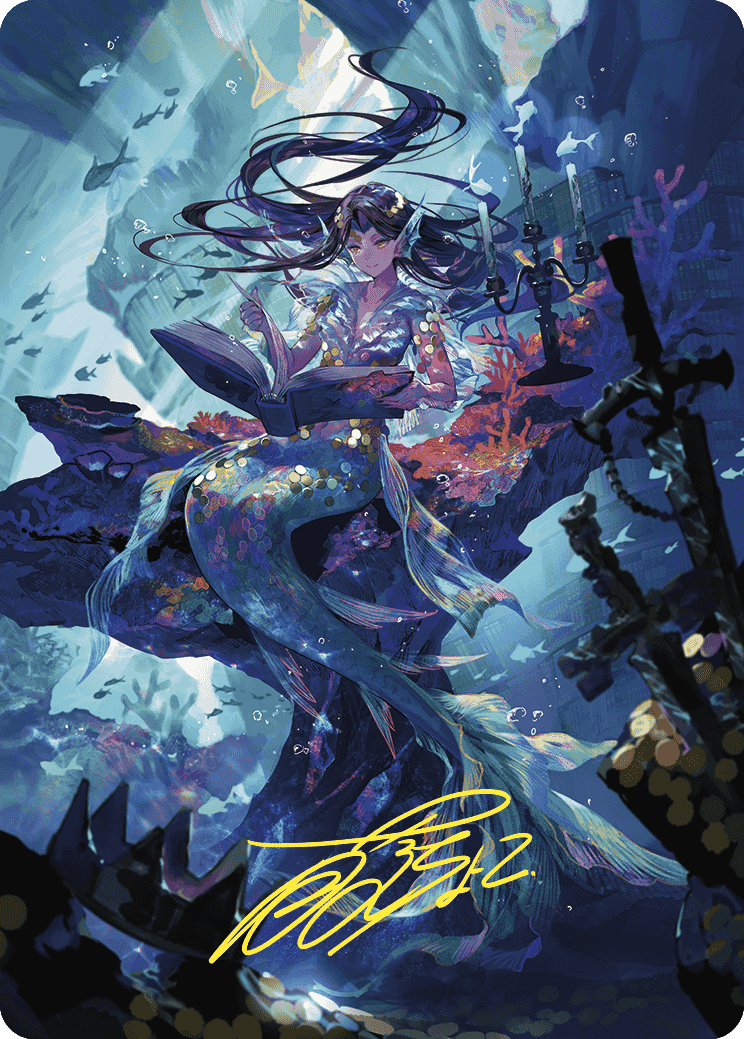 Rhystic Study Art Card (Gold-Stamped Signature) [Wilds of Eldraine Art Series] | Rock City Comics