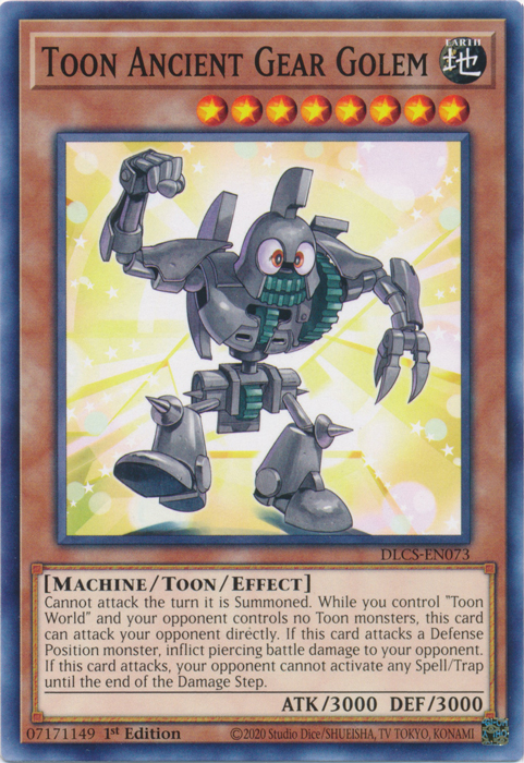 Toon Ancient Gear Golem [DLCS-EN073] Common | Rock City Comics