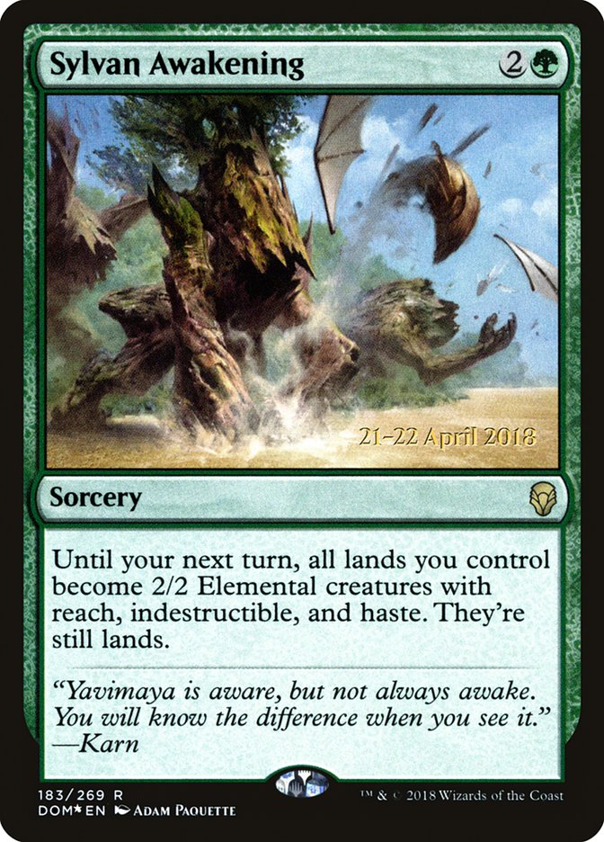 Sylvan Awakening  [Dominaria Prerelease Promos] | Rock City Comics