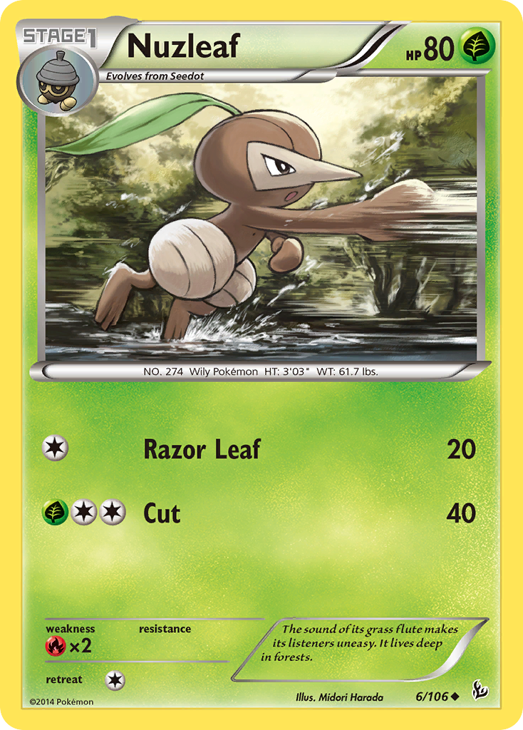 Nuzleaf (6/106) [XY: Flashfire] | Rock City Comics