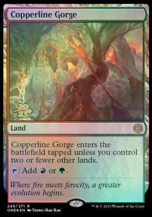 Copperline Gorge [Phyrexia: All Will Be One Prerelease Promos] | Rock City Comics