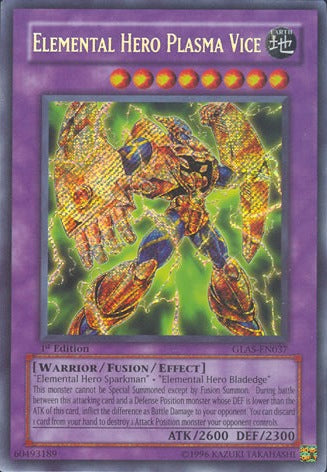 Elemental Hero Plasma Vice [GLAS-EN037] Secret Rare | Rock City Comics