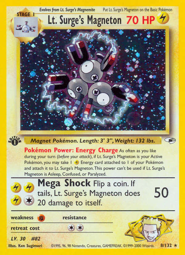 Lt. Surge's Magneton (8/132) [Gym Heroes 1st Edition] | Rock City Comics