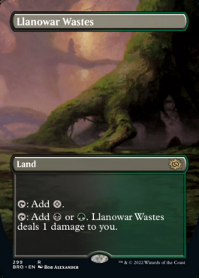 Llanowar Wastes (Borderless Alternate Art) [The Brothers' War] | Rock City Comics