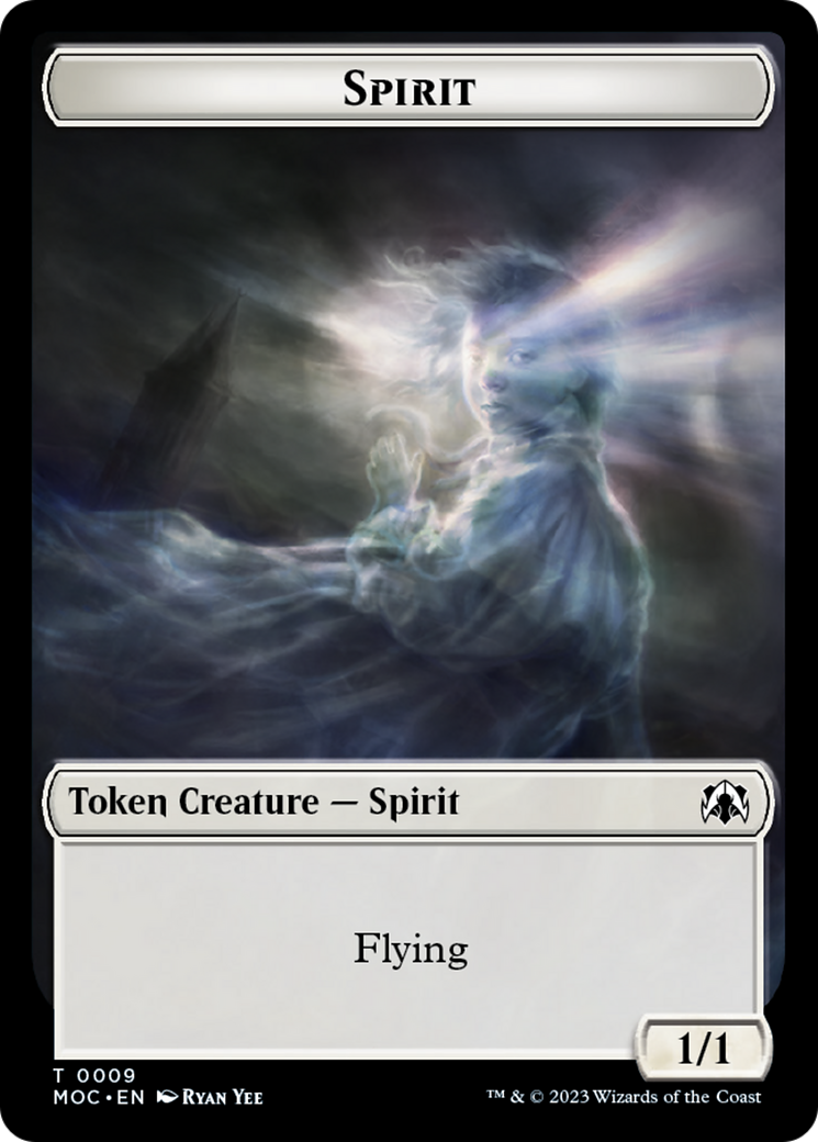 Spirit (9) // Treasure Double-Sided Token [March of the Machine Commander Tokens] | Rock City Comics