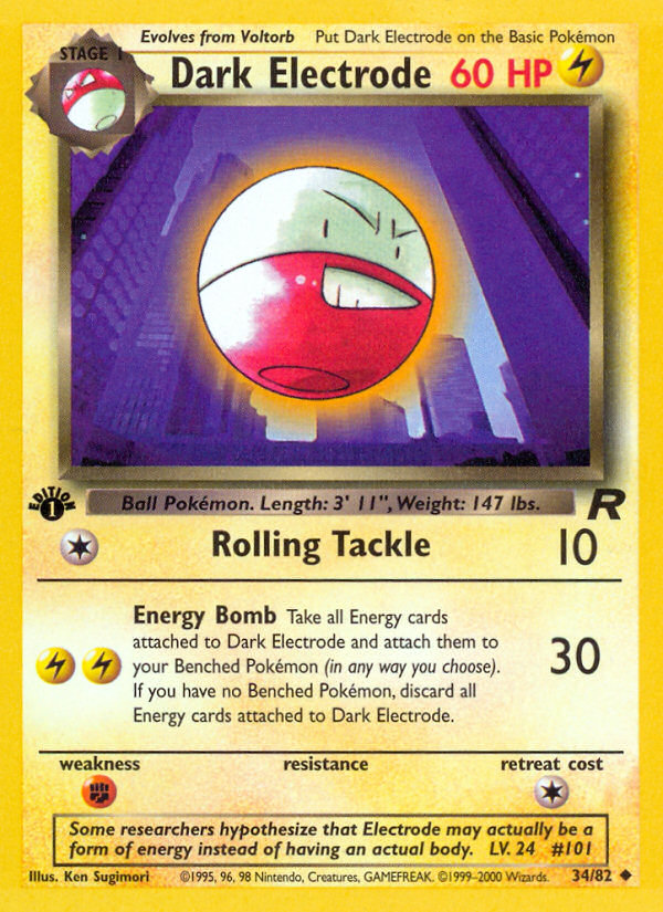 Dark Electrode (34/82) [Team Rocket 1st Edition] | Rock City Comics