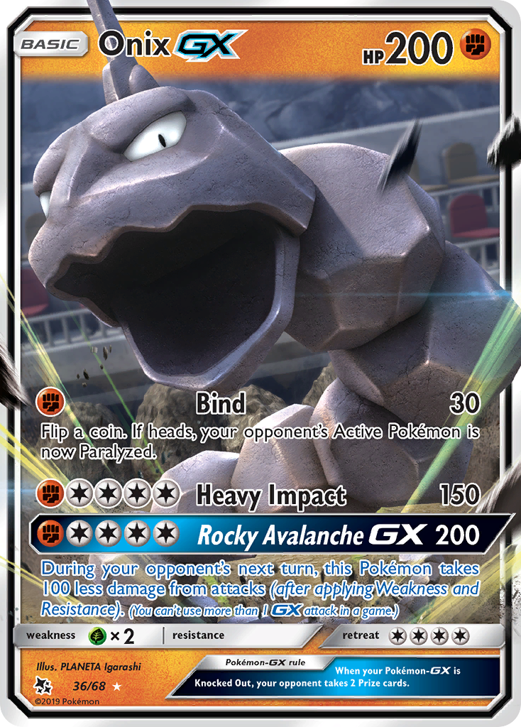 Onix GX (36/68) [Sun & Moon: Hidden Fates] | Rock City Comics