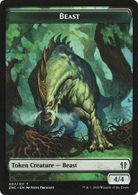 Beast // Saproling Double-sided Token [Commander: Zendikar Rising Tokens] | Rock City Comics