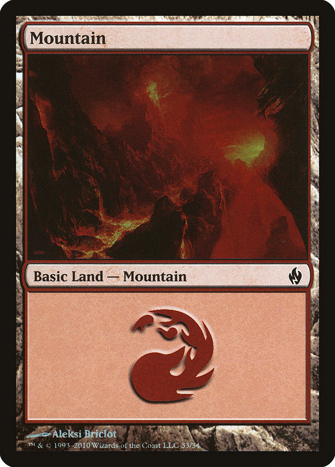 Mountain (33) [Premium Deck Series: Fire and Lightning] | Rock City Comics