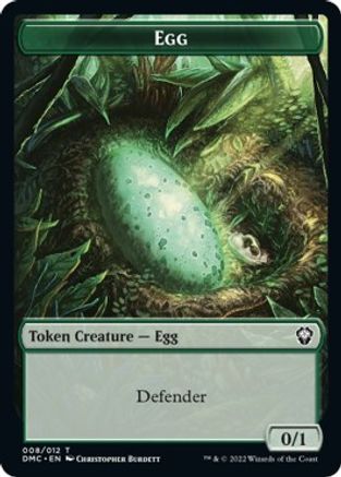 Snake // Egg Double-sided Token [Dominaria United Commander Tokens] | Rock City Comics