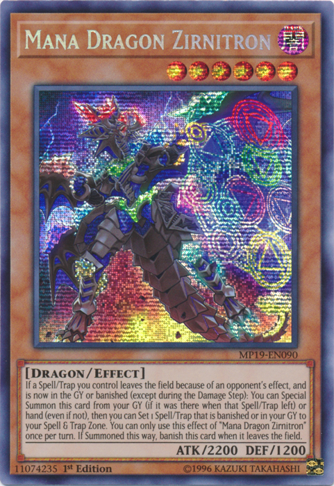 Mana Dragon Zirnitron [MP19-EN090] Prismatic Secret Rare | Rock City Comics