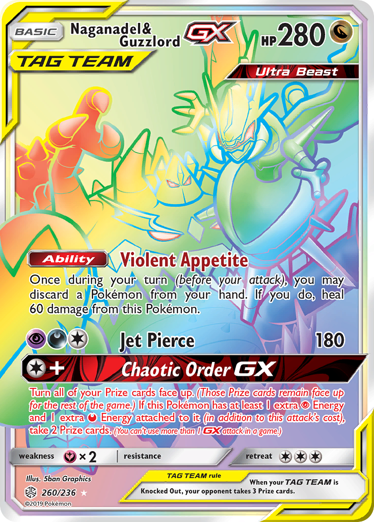 Naganadel & Guzzlord GX (260/236) [Sun & Moon: Cosmic Eclipse] | Rock City Comics