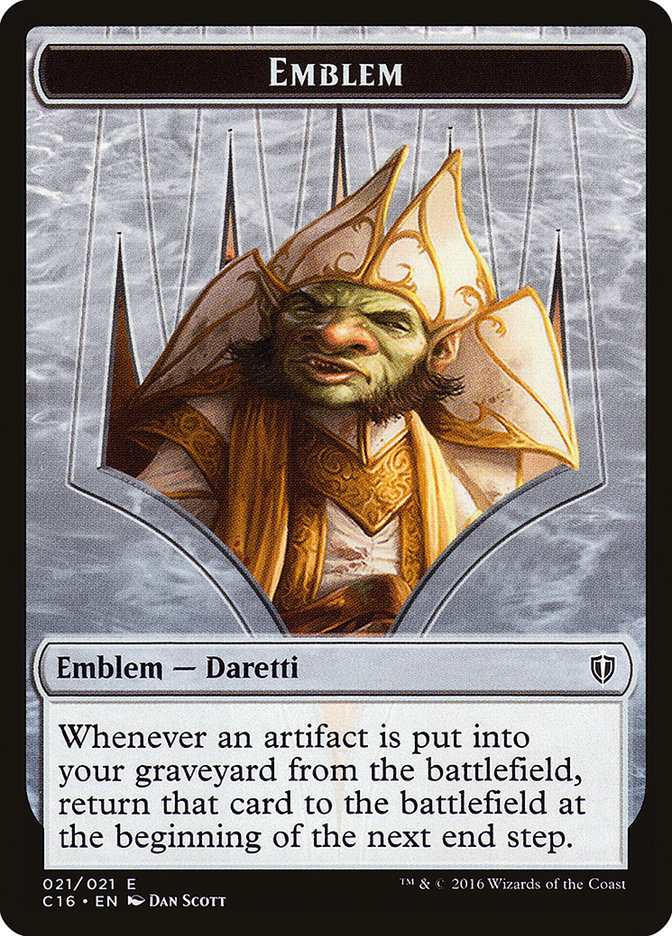 Daretti, Scrap Savant Emblem [Commander 2016 Tokens] | Rock City Comics