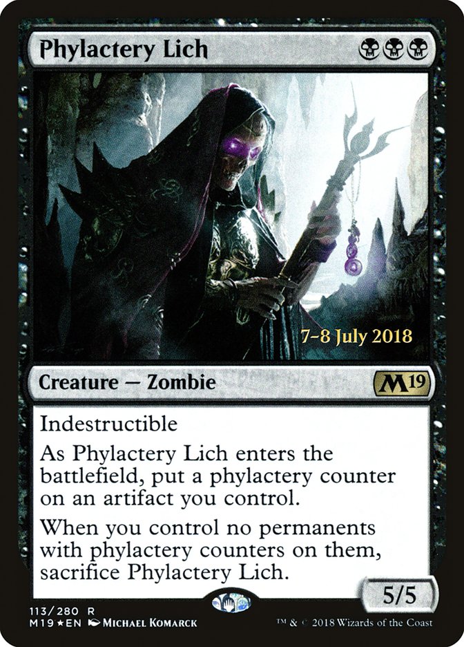 Phylactery Lich  [Core Set 2019 Prerelease Promos] | Rock City Comics