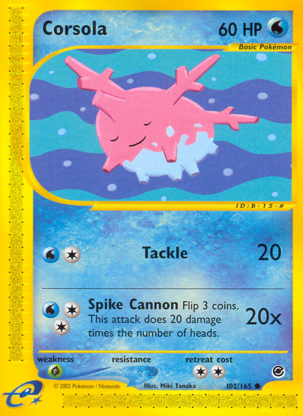 Corsola (102/165) [Expedition: Base Set] | Rock City Comics