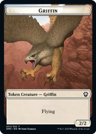 Zombie Knight // Griffin Double-sided Token [Dominaria United Commander Tokens] | Rock City Comics