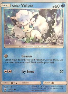 Alolan Vulpix (21/145) (Infinite Force - Diego Cassiraga) [World Championships 2017] | Rock City Comics