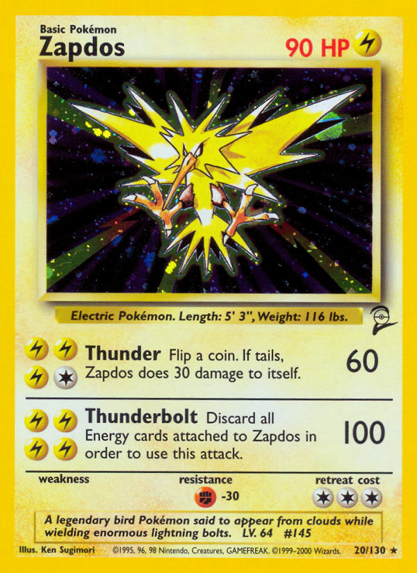 Zapdos (20/130) [Base Set 2] | Rock City Comics