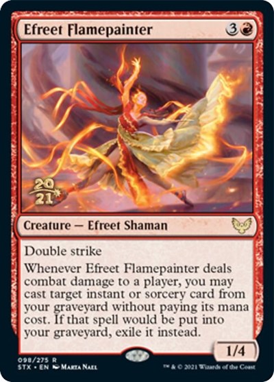 Efreet Flamepainter [Strixhaven: School of Mages Prerelease Promos] | Rock City Comics