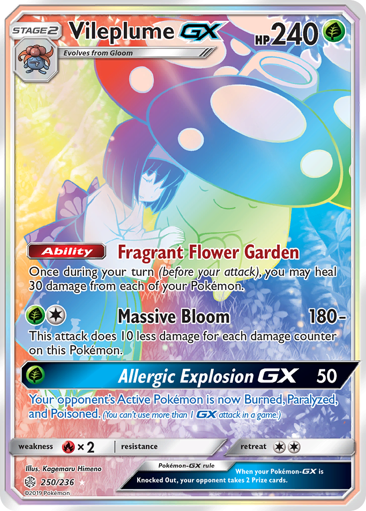 Vileplume GX (250/236) [Sun & Moon: Cosmic Eclipse] | Rock City Comics