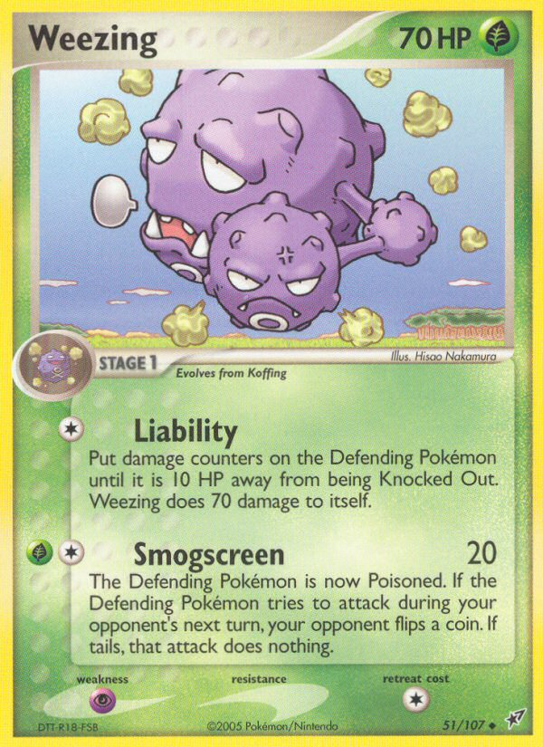 Weezing (51/107) [EX: Deoxys] | Rock City Comics